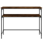 vidaXL Măsuță consolă, stejar fumuriu, 100x35,5x75 cm, lemn prelucrat vidaXL Măsuță consolă, stejar fumuriu, 100x35,5x75 cm, lemn prelucrat