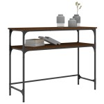 vidaXL Măsuță consolă, stejar maro, 100x35,5x75 cm, lemn prelucrat vidaXL Măsuță consolă, stejar maro, 100x35,5x75 cm, lemn prelucrat