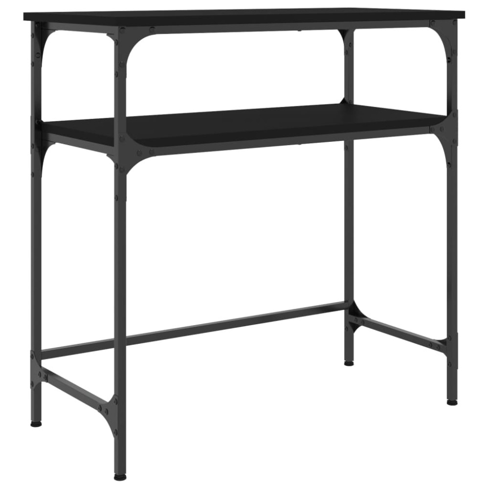 vidaXL Masă consolă, negru, 75x35,5x75 cm, lemn prelucrat
