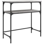 vidaXL Măsuță consolă, gri sonoma, 75x35,5x75 cm, lemn prelucrat