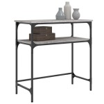 vidaXL Măsuță consolă, gri sonoma, 75x35,5x75 cm, lemn prelucrat