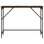 vidaXL Măsuță consolă, stejar fumuriu, 100x32x75 cm, lemn prelucrat