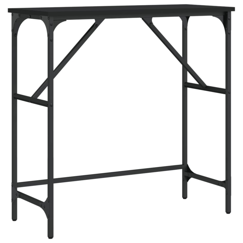 vidaXL Masă consolă, negru, 75x32x75 cm, lemn prelucrat