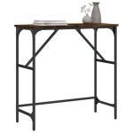vidaXL Măsuță consolă, stejar fumuriu, 75x32x75 cm, lemn prelucrat