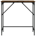 vidaXL Măsuță consolă, stejar fumuriu, 75x32x75 cm, lemn prelucrat