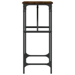 vidaXL Măsuță consolă, stejar fumuriu, 75x32x75 cm, lemn prelucrat