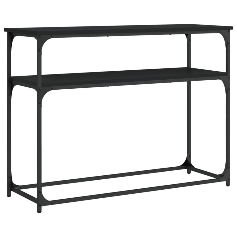 vidaXL Măsuță consolă, negru, 100x35,5x75 cm, lemn compozit