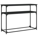 vidaXL Măsuță consolă, negru, 100x35,5x75 cm, lemn compozit vidaXL Măsuță consolă, negru, 100x35,5x75 cm, lemn compozit