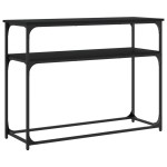 vidaXL Măsuță consolă, negru, 100x35,5x75 cm, lemn compozit vidaXL Măsuță consolă, negru, 100x35,5x75 cm, lemn compozit