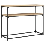 vidaXL Măsuță consolă, stejar sonoma, 100x35,5x75 cm, lemn prelucrat vidaXL Măsuță consolă, stejar sonoma, 100x35,5x75 cm, lemn prelucrat