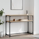 vidaXL Măsuță consolă, stejar sonoma, 100x35,5x75 cm, lemn prelucrat vidaXL Măsuță consolă, stejar sonoma, 100x35,5x75 cm, lemn prelucrat