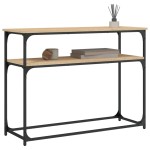 vidaXL Măsuță consolă, stejar sonoma, 100x35,5x75 cm, lemn prelucrat vidaXL Măsuță consolă, stejar sonoma, 100x35,5x75 cm, lemn prelucrat
