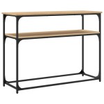 vidaXL Măsuță consolă, stejar sonoma, 100x35,5x75 cm, lemn prelucrat vidaXL Măsuță consolă, stejar sonoma, 100x35,5x75 cm, lemn prelucrat