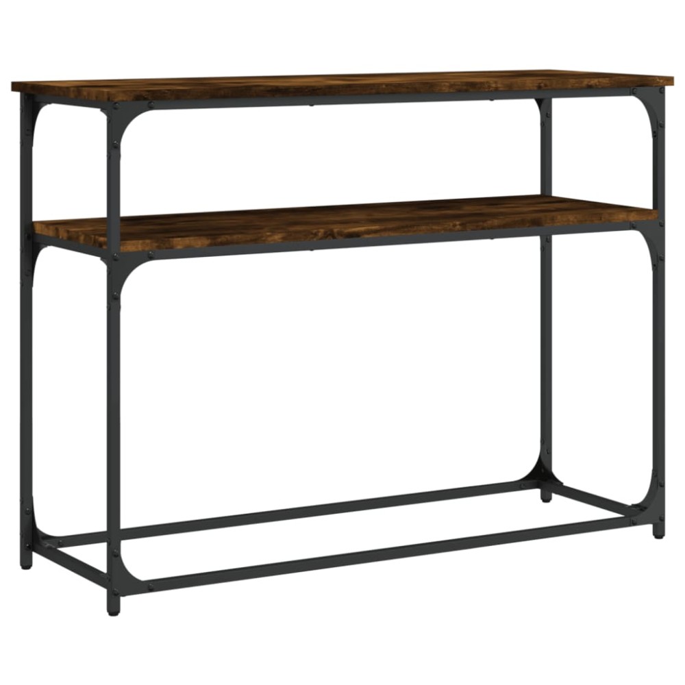 vidaXL Măsuță consolă, stejar fumuriu, 100x35,5x75 cm, lemn prelucrat