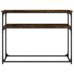vidaXL Măsuță consolă, stejar fumuriu, 100x35,5x75 cm, lemn prelucrat vidaXL Măsuță consolă, stejar fumuriu, 100x35,5x75 cm, lemn prelucrat