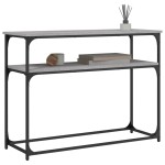 vidaXL Măsuță consolă, gri sonoma, 100x35,5x75 cm, lemn prelucrat vidaXL Măsuță consolă, gri sonoma, 100x35,5x75 cm, lemn prelucrat
