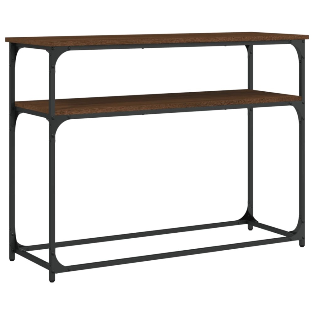 vidaXL Măsuță consolă, stejar maro, 100x35,5x75 cm, lemn prelucrat