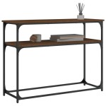 vidaXL Măsuță consolă, stejar maro, 100x35,5x75 cm, lemn prelucrat vidaXL Măsuță consolă, stejar maro, 100x35,5x75 cm, lemn prelucrat
