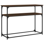 vidaXL Măsuță consolă, stejar maro, 100x35,5x75 cm, lemn prelucrat vidaXL Măsuță consolă, stejar maro, 100x35,5x75 cm, lemn prelucrat