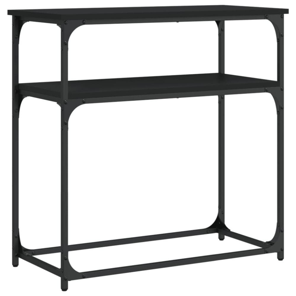 vidaXL Masă consolă, negru, 75x35,5x75 cm, lemn prelucrat