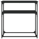vidaXL Masă consolă, negru, 75x35,5x75 cm, lemn prelucrat