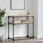 vidaXL Masă consolă, stejar sonoma, 75x35,5x75 cm, lemn prelucrat vidaXL Masă consolă, stejar sonoma, 75x35,5x75 cm, lemn prelucrat
