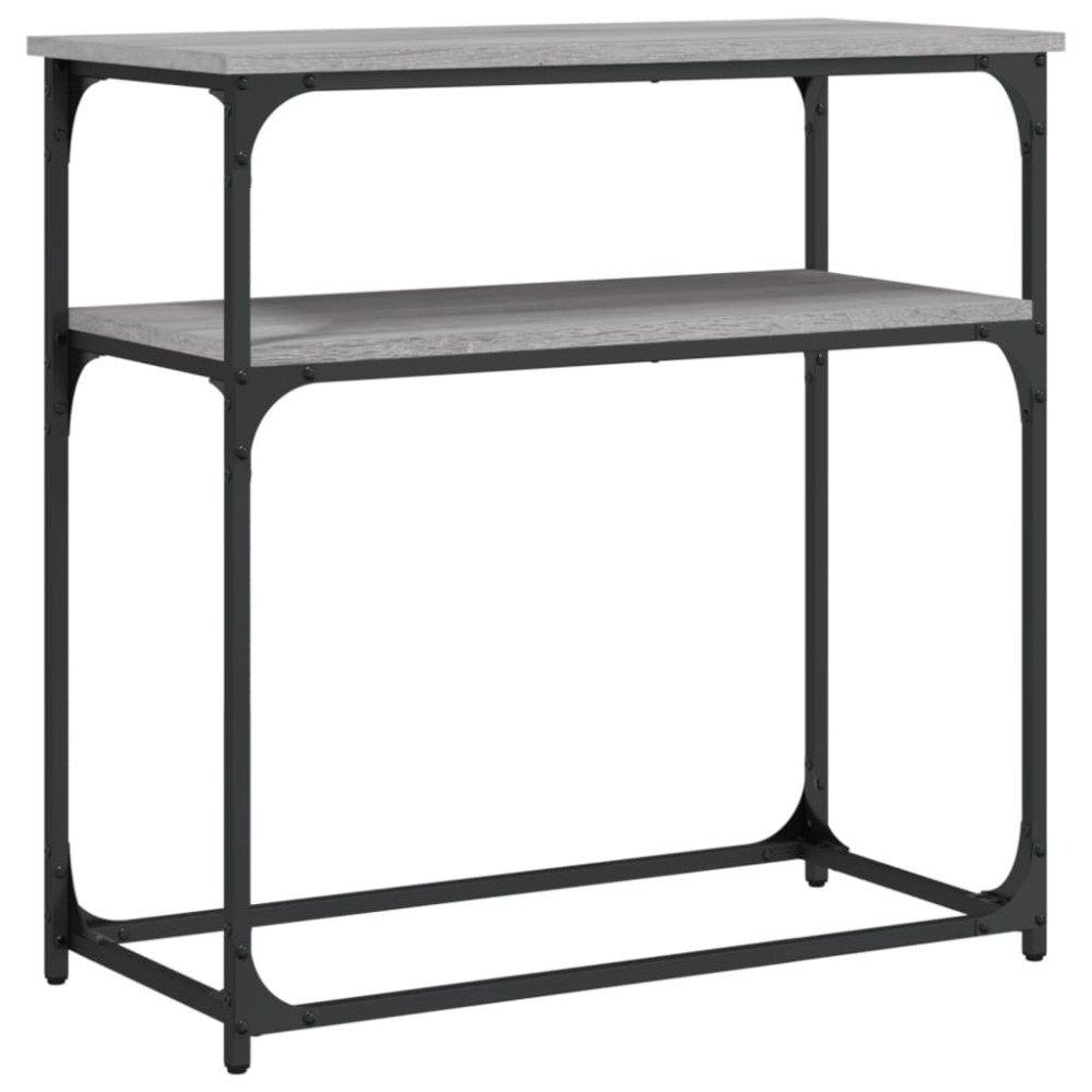 vidaXL Măsuță consolă, gri sonoma, 75x35,5x75 cm, lemn prelucrat