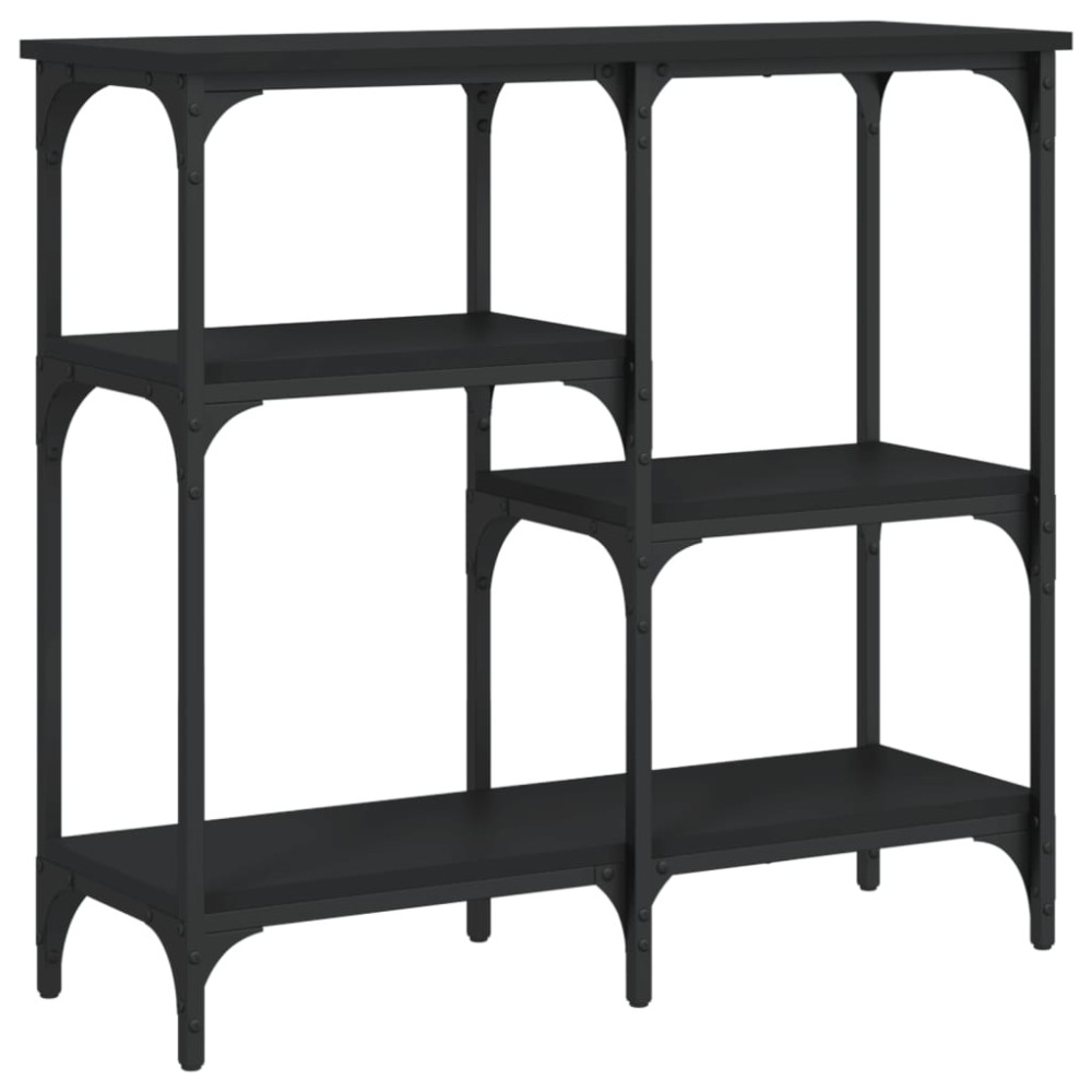 vidaXL Măsuță consolă, negru, 80x29x75 cm, lemn compozit