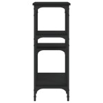 vidaXL Măsuță consolă, negru, 80x29x75 cm, lemn compozit vidaXL Măsuță consolă, negru, 80x29x75 cm, lemn compozit