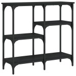 vidaXL Măsuță consolă, negru, 80x29x75 cm, lemn compozit vidaXL Măsuță consolă, negru, 80x29x75 cm, lemn compozit