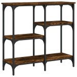 vidaXL Măsuță consolă, stejar fumuriu, 80x29x75 cm, lemn prelucrat vidaXL Măsuță consolă, stejar fumuriu, 80x29x75 cm, lemn prelucrat