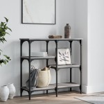 vidaXL Măsuță consolă, gri sonoma, 80x29x75 cm, lemn prelucrat vidaXL Măsuță consolă, gri sonoma, 80x29x75 cm, lemn prelucrat