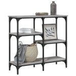 vidaXL Măsuță consolă, gri sonoma, 80x29x75 cm, lemn prelucrat vidaXL Măsuță consolă, gri sonoma, 80x29x75 cm, lemn prelucrat