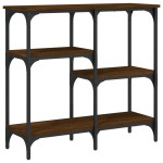 vidaXL Măsuță consolă, stejar maro, 80x29x75 cm, lemn prelucrat vidaXL Măsuță consolă, stejar maro, 80x29x75 cm, lemn prelucrat