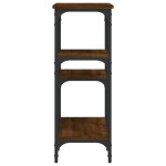 vidaXL Măsuță consolă, stejar maro, 80x29x75 cm, lemn prelucrat vidaXL Măsuță consolă, stejar maro, 80x29x75 cm, lemn prelucrat