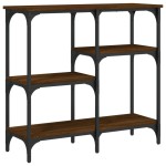 vidaXL Măsuță consolă, stejar maro, 80x29x75 cm, lemn prelucrat vidaXL Măsuță consolă, stejar maro, 80x29x75 cm, lemn prelucrat