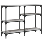 vidaXL Măsuță consolă, gri sonoma, 102x29x75 cm, lemn prelucrat vidaXL Măsuță consolă, gri sonoma, 102x29x75 cm, lemn prelucrat