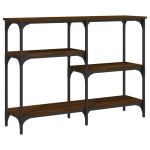 vidaXL Măsuță consolă, stejar maro, 102x29x75 cm, lemn prelucrat vidaXL Măsuță consolă, stejar maro, 102x29x75 cm, lemn prelucrat