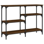 vidaXL Măsuță consolă, stejar maro, 102x29x75 cm, lemn prelucrat vidaXL Măsuță consolă, stejar maro, 102x29x75 cm, lemn prelucrat