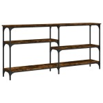 vidaXL Măsuță consolă, stejar fumuriu, 160x29x75 cm, lemn prelucrat vidaXL Măsuță consolă, stejar fumuriu, 160x29x75 cm, lemn prelucrat