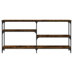 vidaXL Măsuță consolă, stejar fumuriu, 160x29x75 cm, lemn prelucrat vidaXL Măsuță consolă, stejar fumuriu, 160x29x75 cm, lemn prelucrat