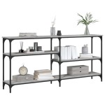vidaXL Măsuță consolă, gri sonoma, 160x29x75 cm, lemn prelucrat vidaXL Măsuță consolă, gri sonoma, 160x29x75 cm, lemn prelucrat