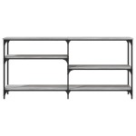 vidaXL Măsuță consolă, gri sonoma, 160x29x75 cm, lemn prelucrat vidaXL Măsuță consolă, gri sonoma, 160x29x75 cm, lemn prelucrat