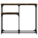 vidaXL Măsuță consolă, stejar fumuriu, 90x22,5x75 cm, lemn prelucrat vidaXL Măsuță consolă, stejar fumuriu, 90x22,5x75 cm, lemn prelucrat