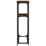 vidaXL Măsuță consolă, stejar fumuriu, 90x22,5x75 cm, lemn prelucrat vidaXL Măsuță consolă, stejar fumuriu, 90x22,5x75 cm, lemn prelucrat