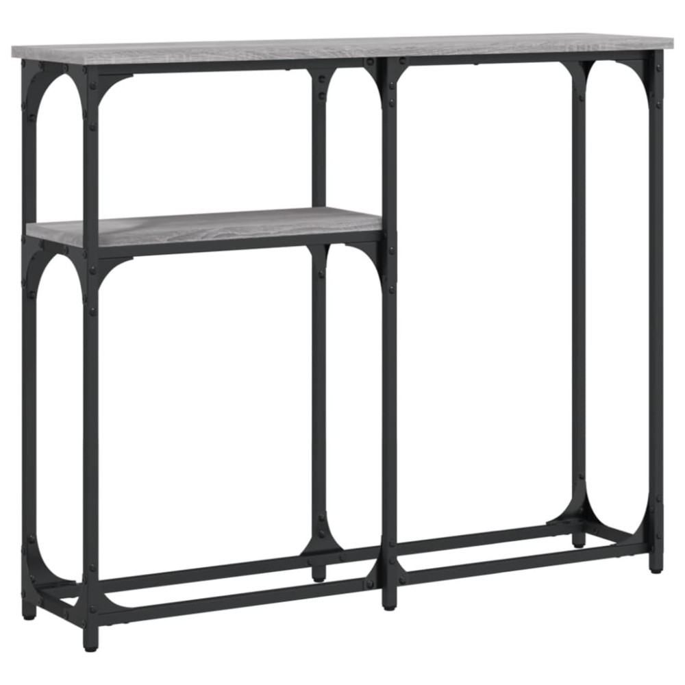 vidaXL Măsuță consolă, gri sonoma, 90x22,5x75 cm, lemn prelucrat
