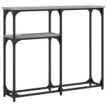 vidaXL Măsuță consolă, gri sonoma, 90x22,5x75 cm, lemn prelucrat