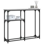 vidaXL Măsuță consolă, gri sonoma, 90x22,5x75 cm, lemn prelucrat