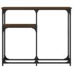 vidaXL Măsuță consolă, stejar maro, 90x22,5x75 cm, lemn prelucrat vidaXL Măsuță consolă, stejar maro, 90x22,5x75 cm, lemn prelucrat