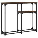 vidaXL Măsuță consolă, stejar maro, 90x22,5x75 cm, lemn prelucrat vidaXL Măsuță consolă, stejar maro, 90x22,5x75 cm, lemn prelucrat